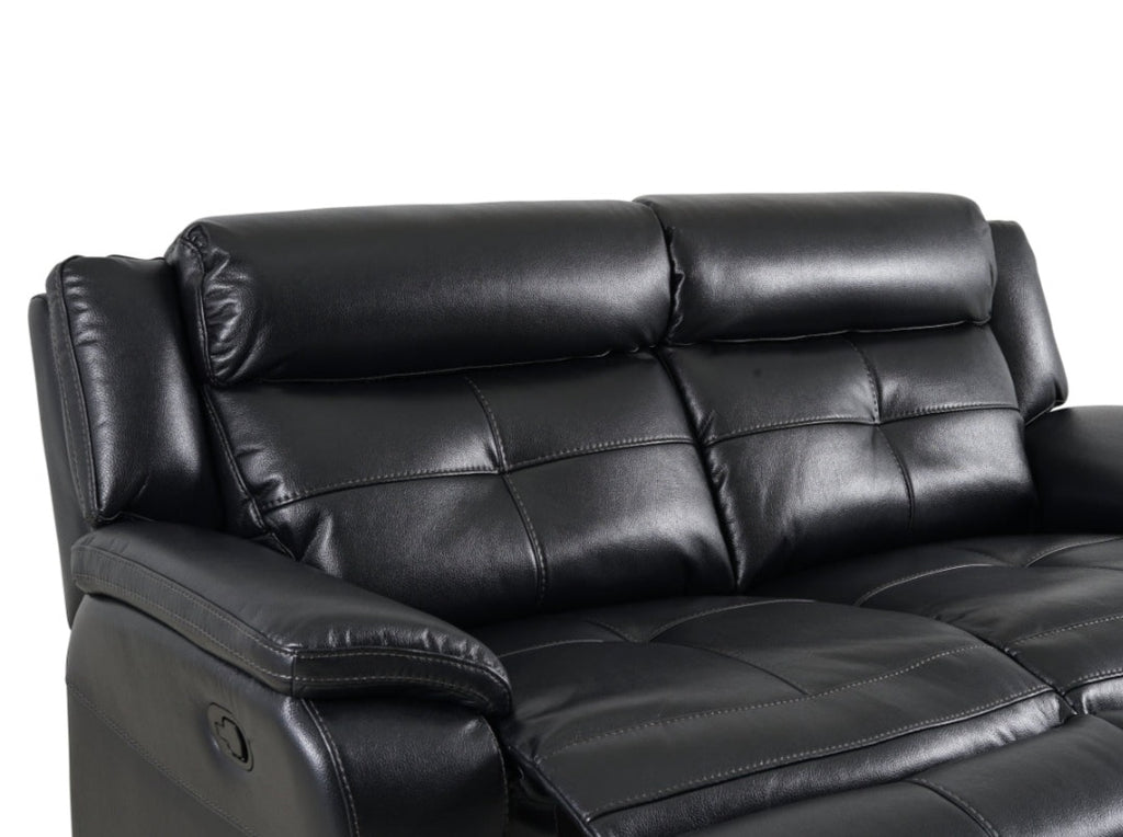 Langdale 3 Seater Recliner - Black - Dante Furniture