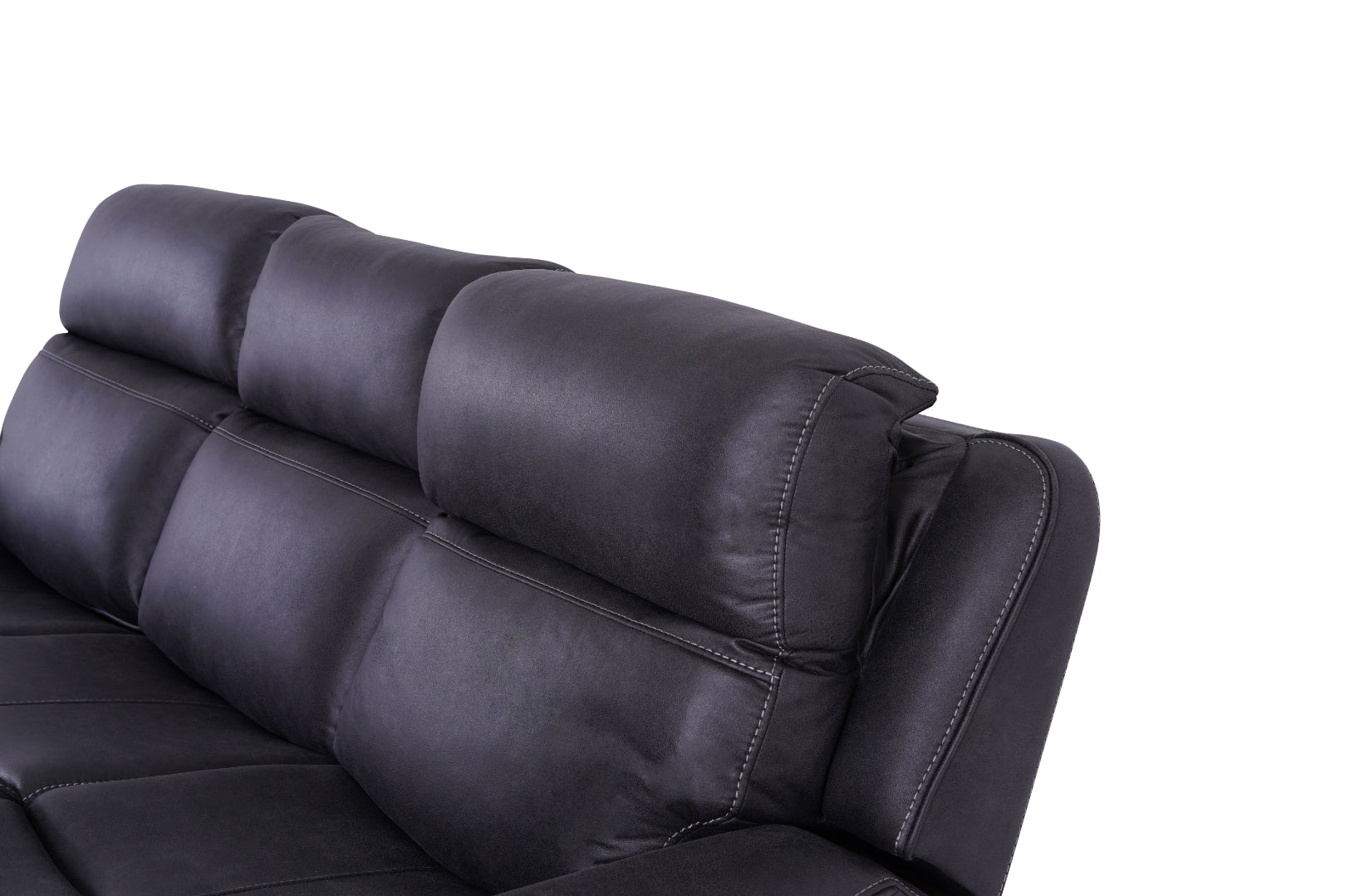 Eiger Grey 3 Seater Sofa Power Recliner - Dante Furniture