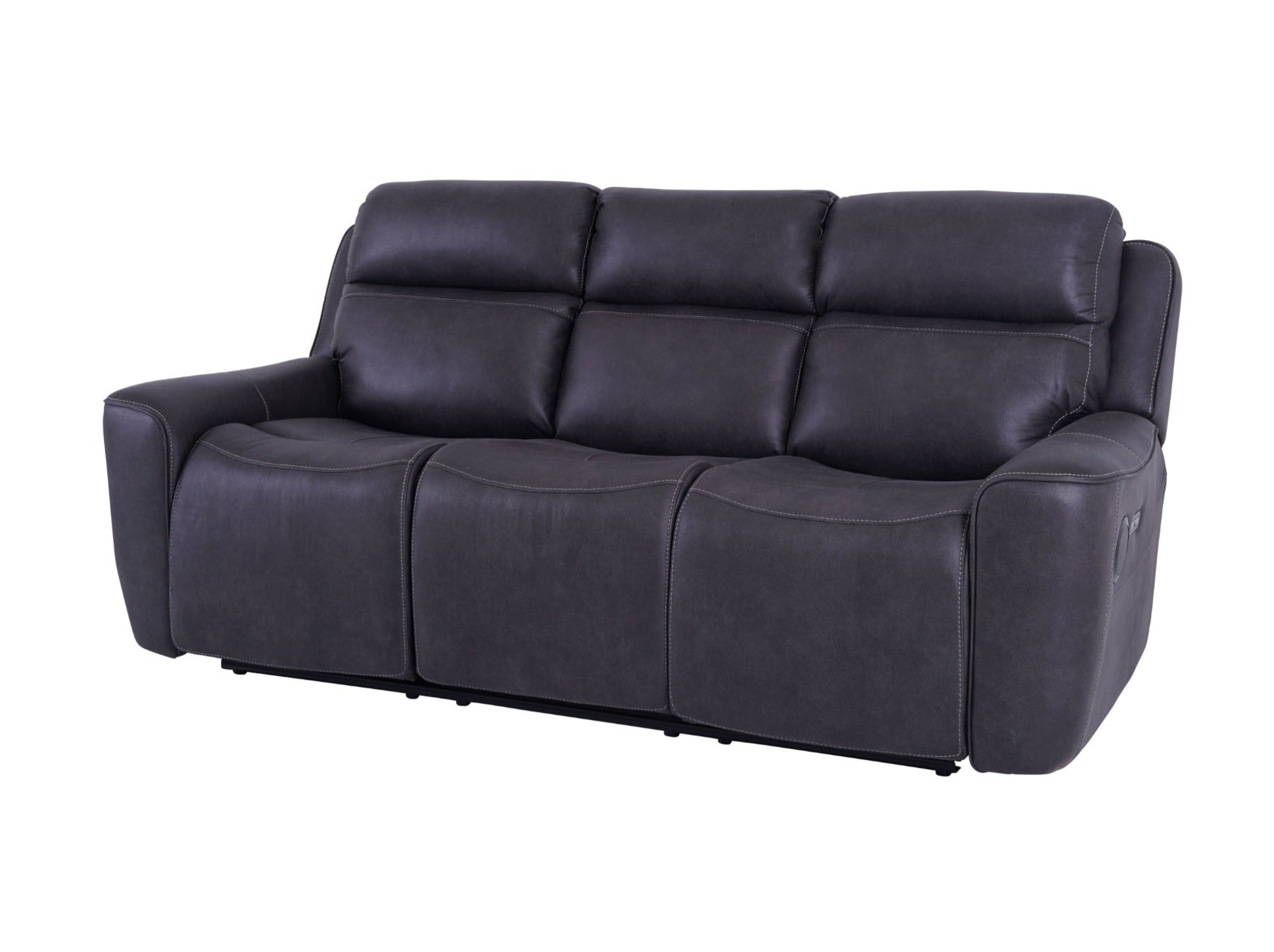Eiger Grey 3 Seater Sofa Power Recliner - Dante Furniture