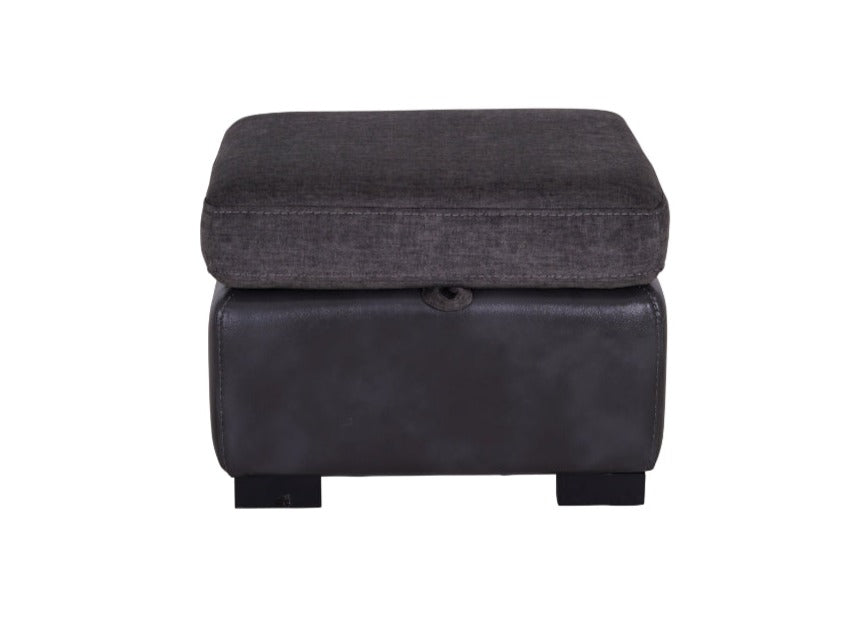 Brooklyn Storage Footstool Grey - Dante Furniture