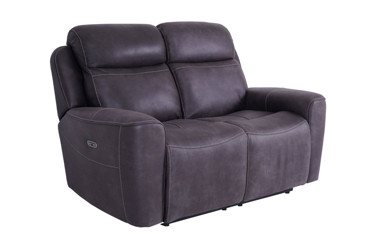 Eiger Grey 2 Seater Sofa Power Recliner - Dante Furniture