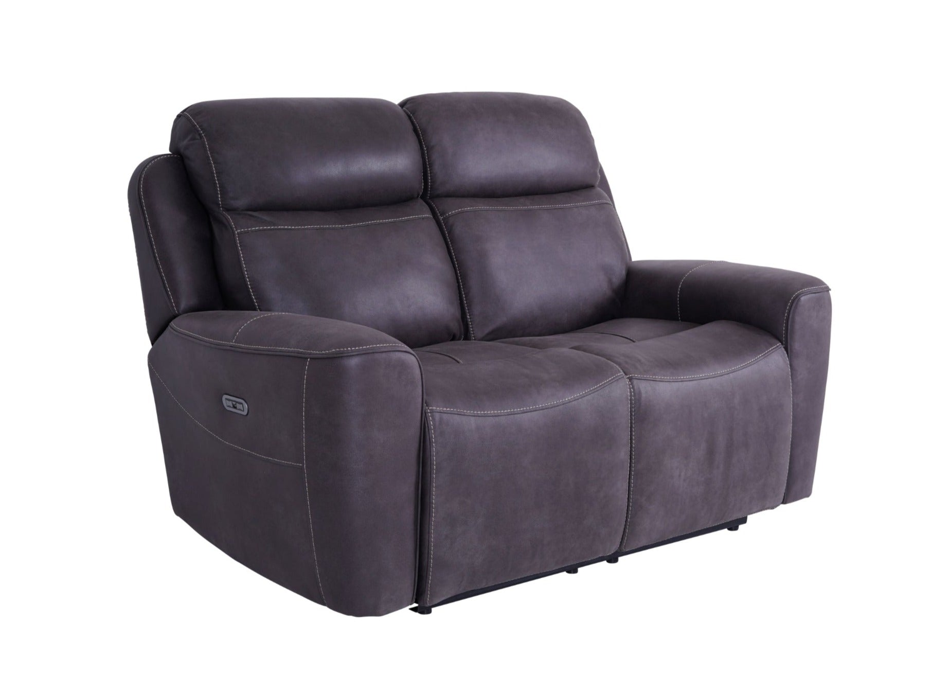 Eiger Grey 2 Seater Sofa Power Recliner - Dante Furniture