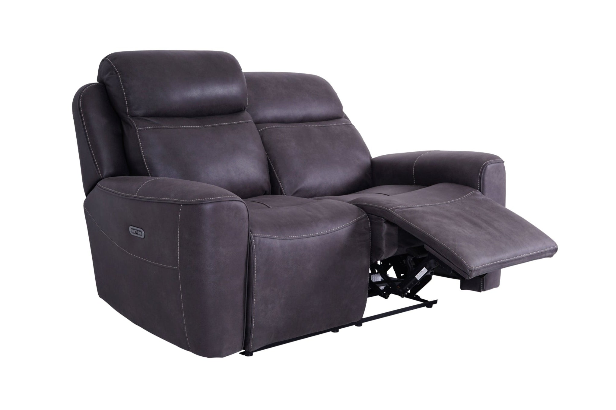 Eiger Grey 2 Seater Sofa Power Recliner - Dante Furniture