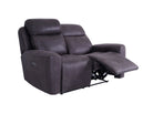 Eiger Grey 2 Seater Sofa Power Recliner - Dante Furniture