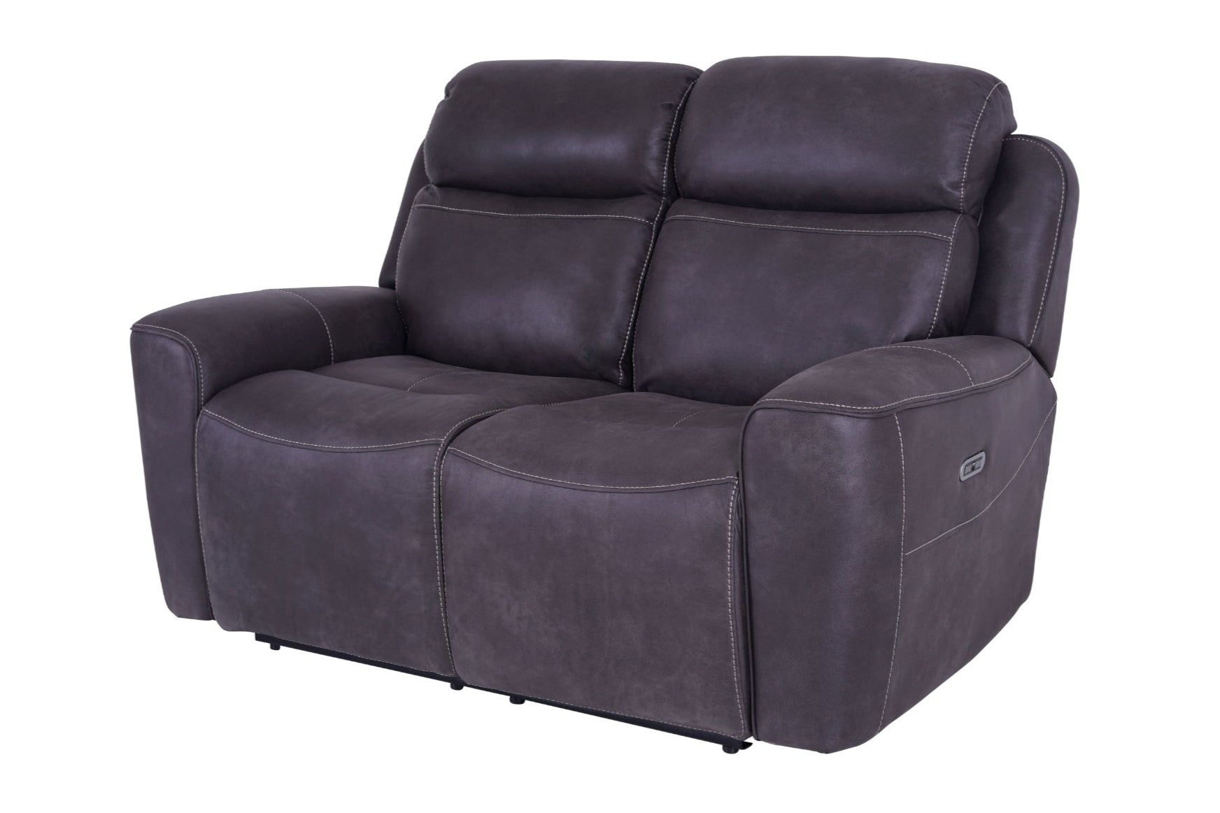 Eiger Grey 2 Seater Sofa Power Recliner - Dante Furniture
