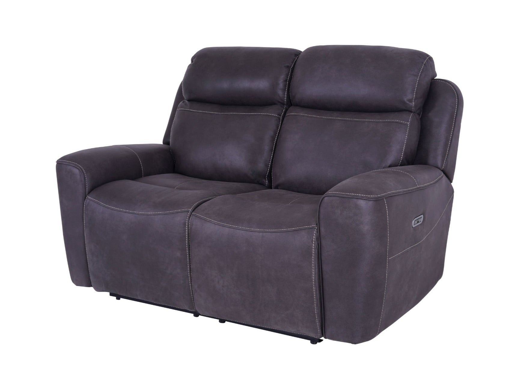Eiger Grey 2 Seater Sofa Power Recliner - Dante Furniture