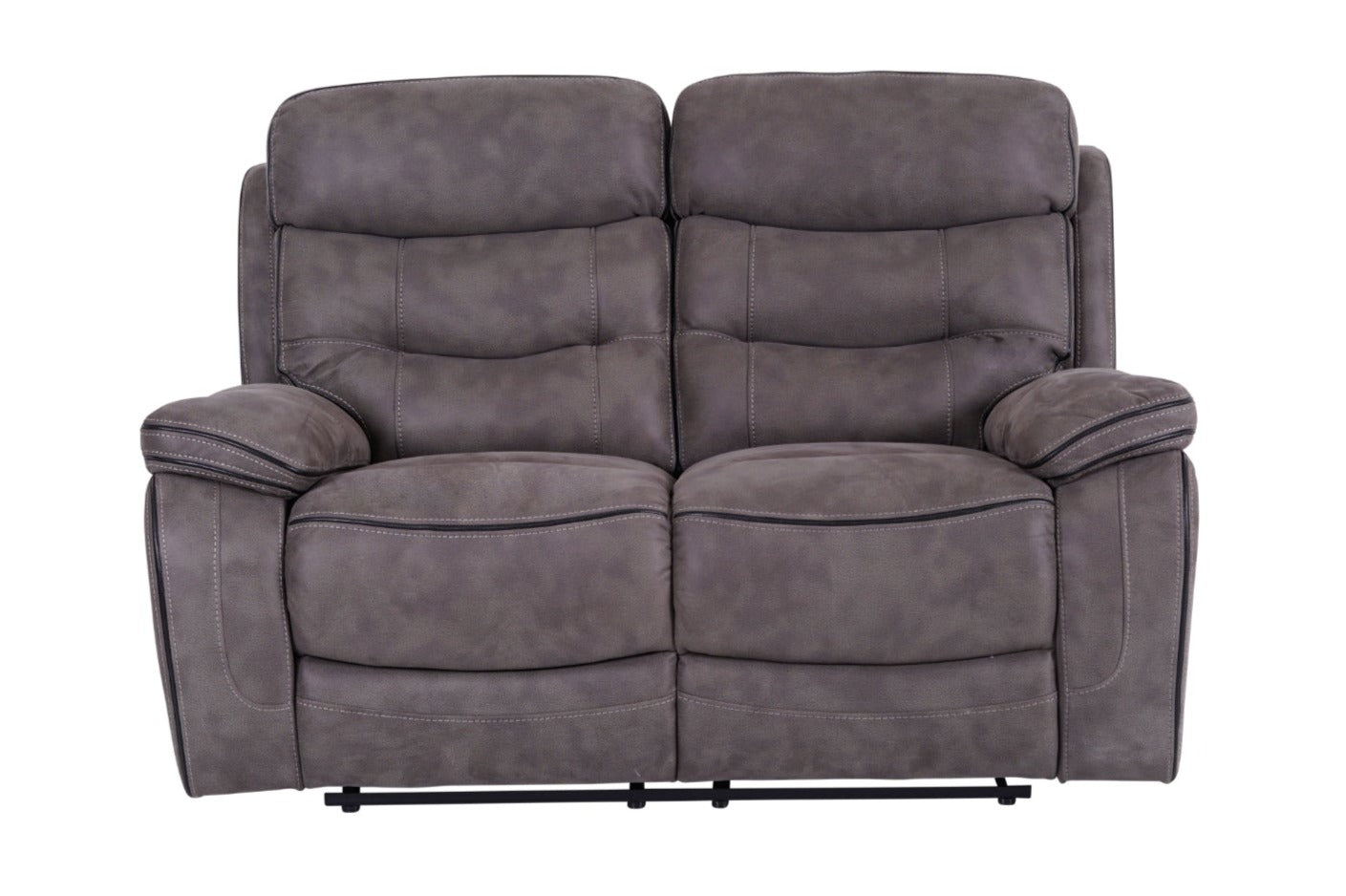 Noah 2 Seater Grey Fabric Recliner Sofa - Dante Furniture