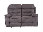 Noah 2 Seater Grey Fabric Recliner Sofa - Dante Furniture