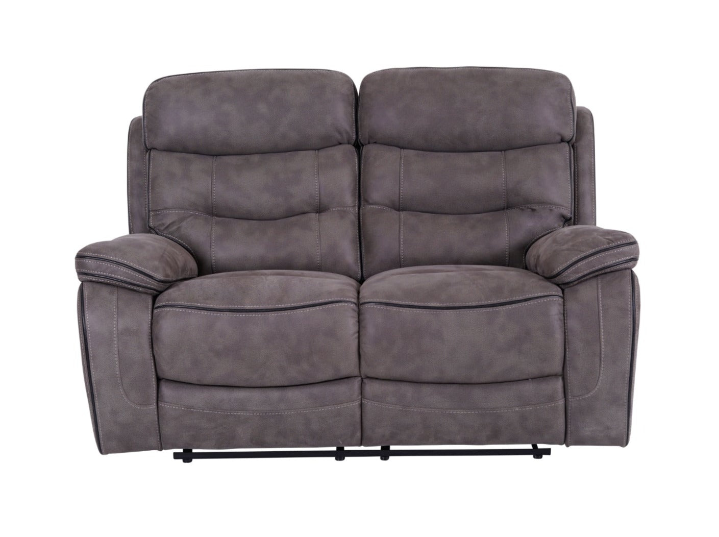 Noah 2 Seater Grey Fabric Recliner Sofa - Dante Furniture