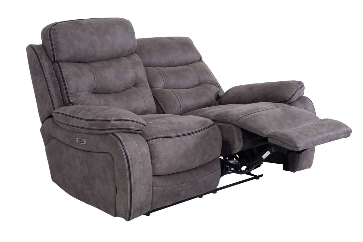Noah 2 seater recliner sofa with footrest raised