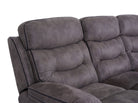 Noah 3 Seater Grey Fabric Recliner Sofa - Dante Furniture