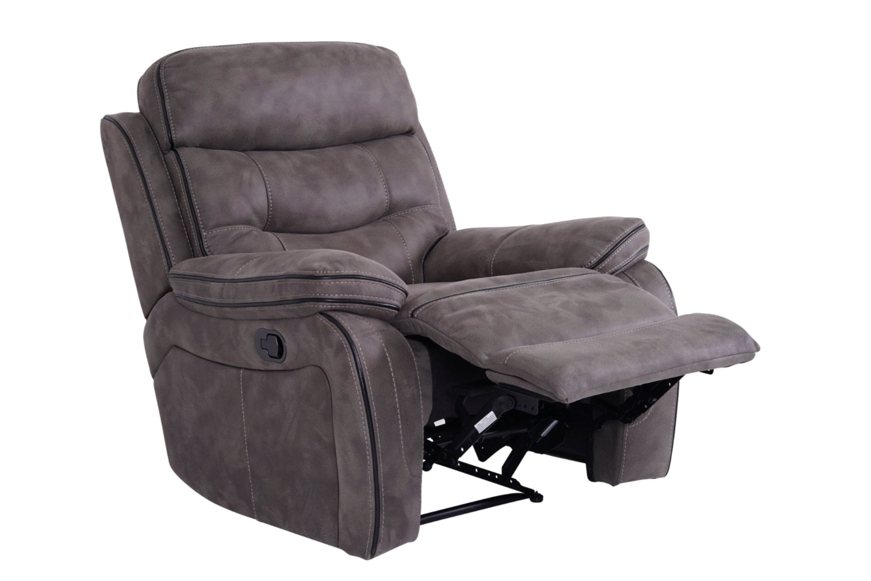 Noah Armchair Grey Fabric Recliner - Dante Furniture