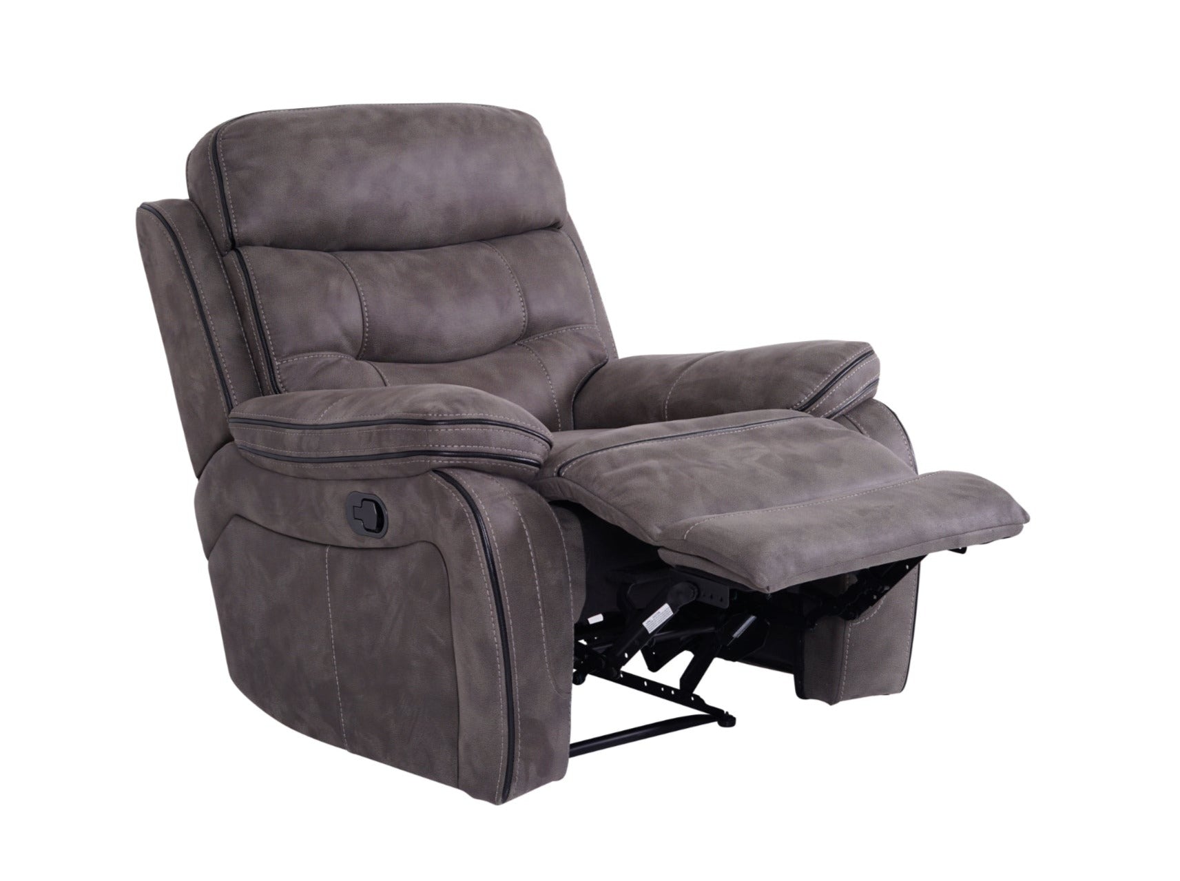 Noah Armchair Grey Fabric Recliner - Dante Furniture