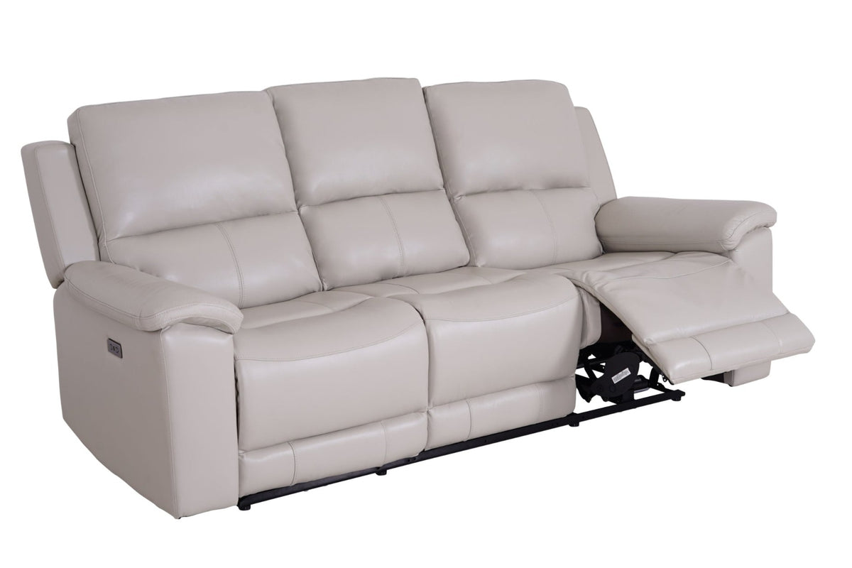 Valdez 3 Seater Power Recliner Cream - Dante Furniture
