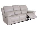 Valdez 3 Seater Power Recliner Cream - Dante Furniture