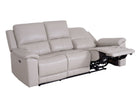 Valdez 3 Seater Power Recliner Cream - Dante Furniture