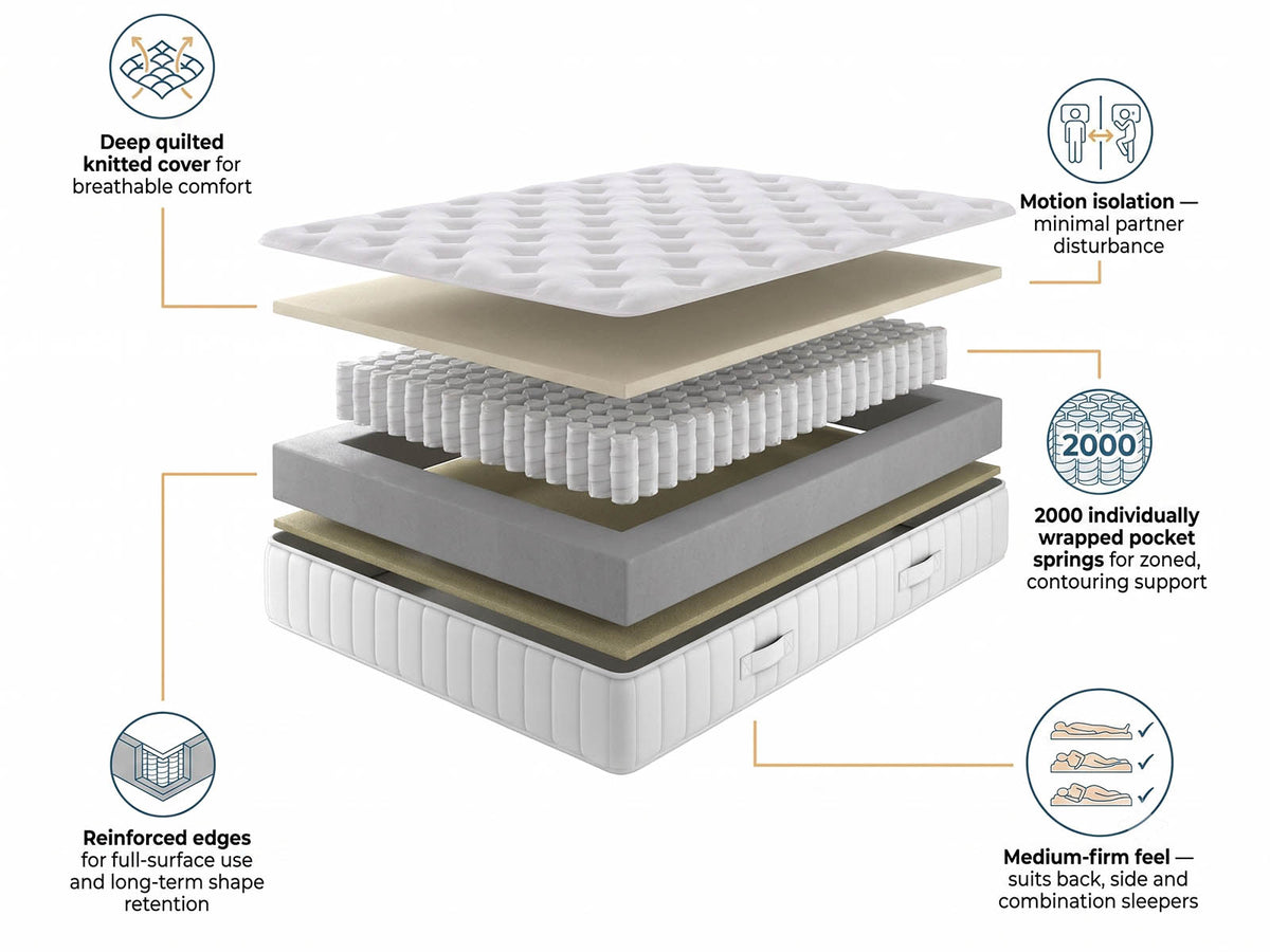 Contour Pocket 2000 Mattress - Dante Furniture - image 3