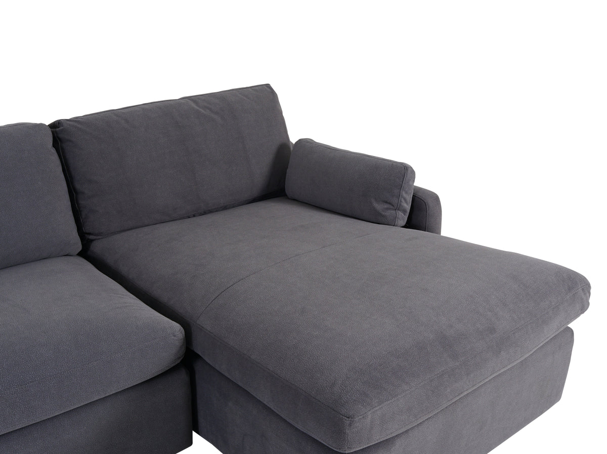 sleek right-hand-facing corner sofa