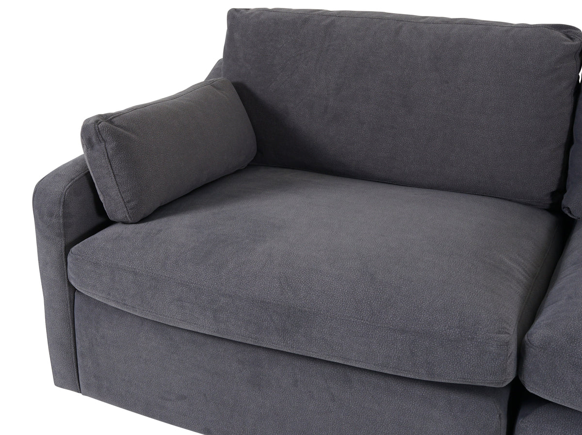sleek right-hand-facing corner sofa