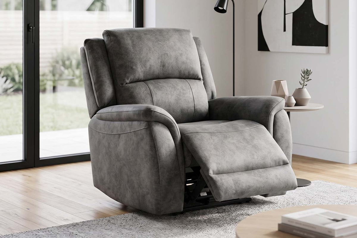 Dylan Power Recliner Armchair - Grey - Dante Furniture