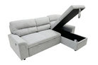 Verona Corner Sofa Bed Fabric - Light Grey - Dante Furniture