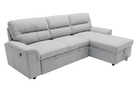 Verona Corner Sofa Bed Fabric - Light Grey - Dante Furniture