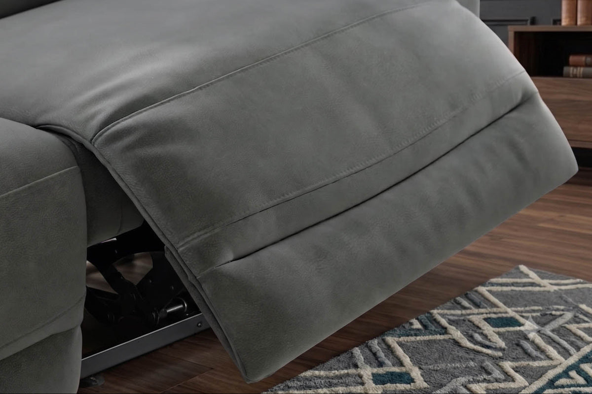Hugo 3 Seater Power Recliner Sofa - Grey - Dante Furniture - image 3