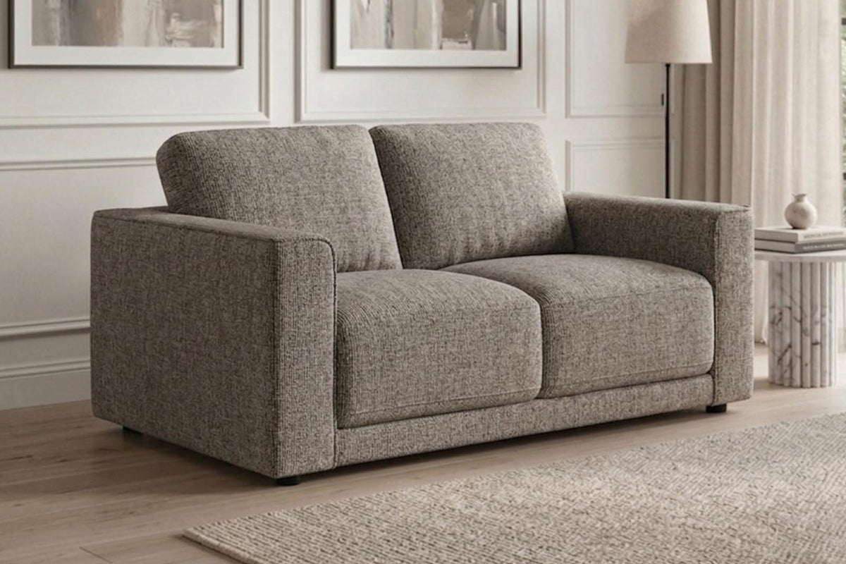 Luca 2 Seater Sofa – Grey Chenille - Dante Furniture