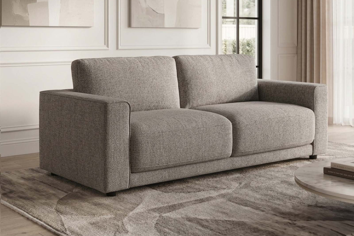 Luca 3 Seater Sofa – Grey Chenille - Dante Furniture