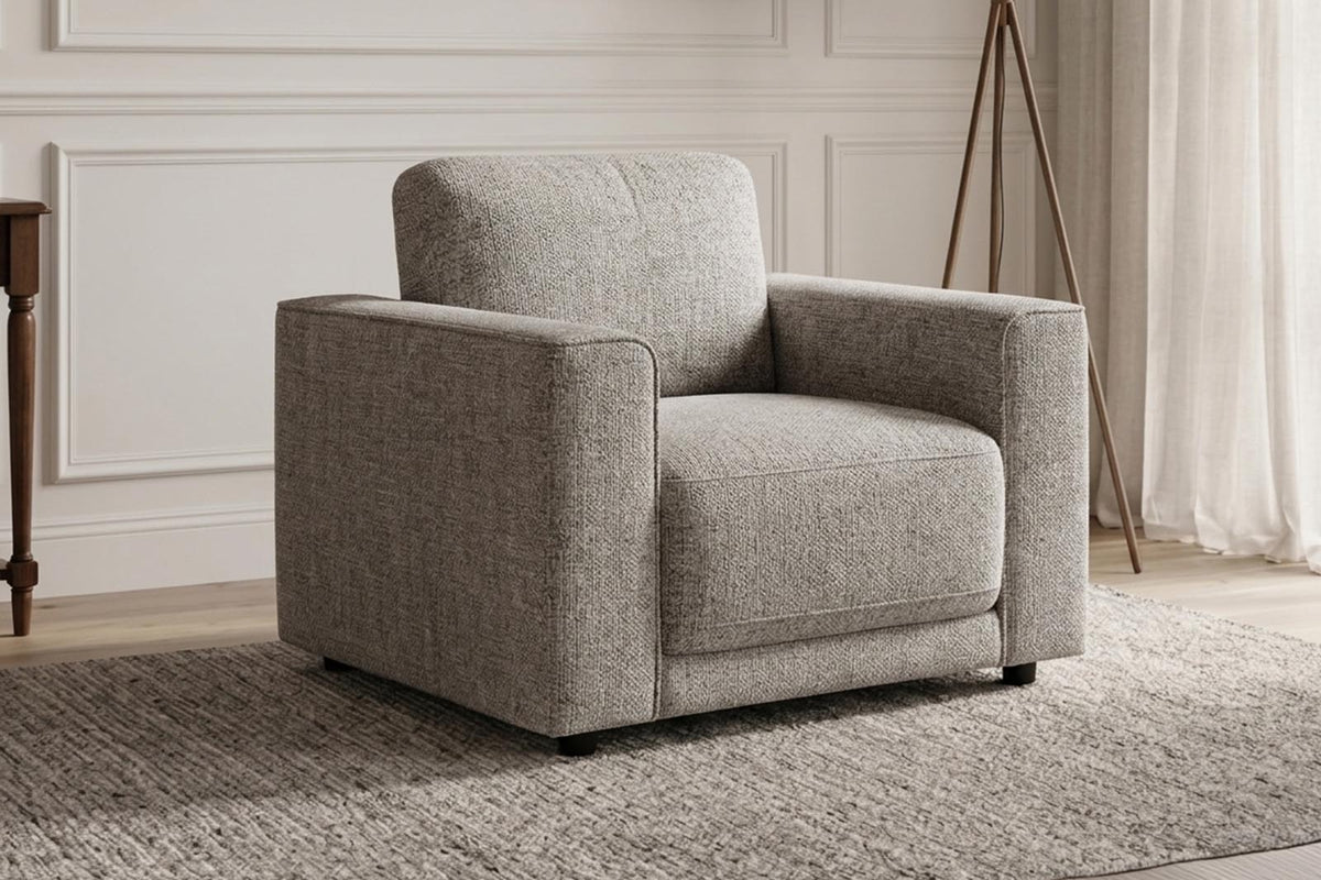 Luca Armchair – Grey Chenille - Dante Furniture