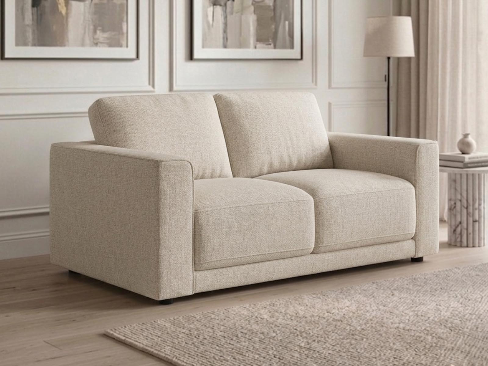 Luca 2 Seater Sofa – Oatmeal Chenille - Dante Furniture