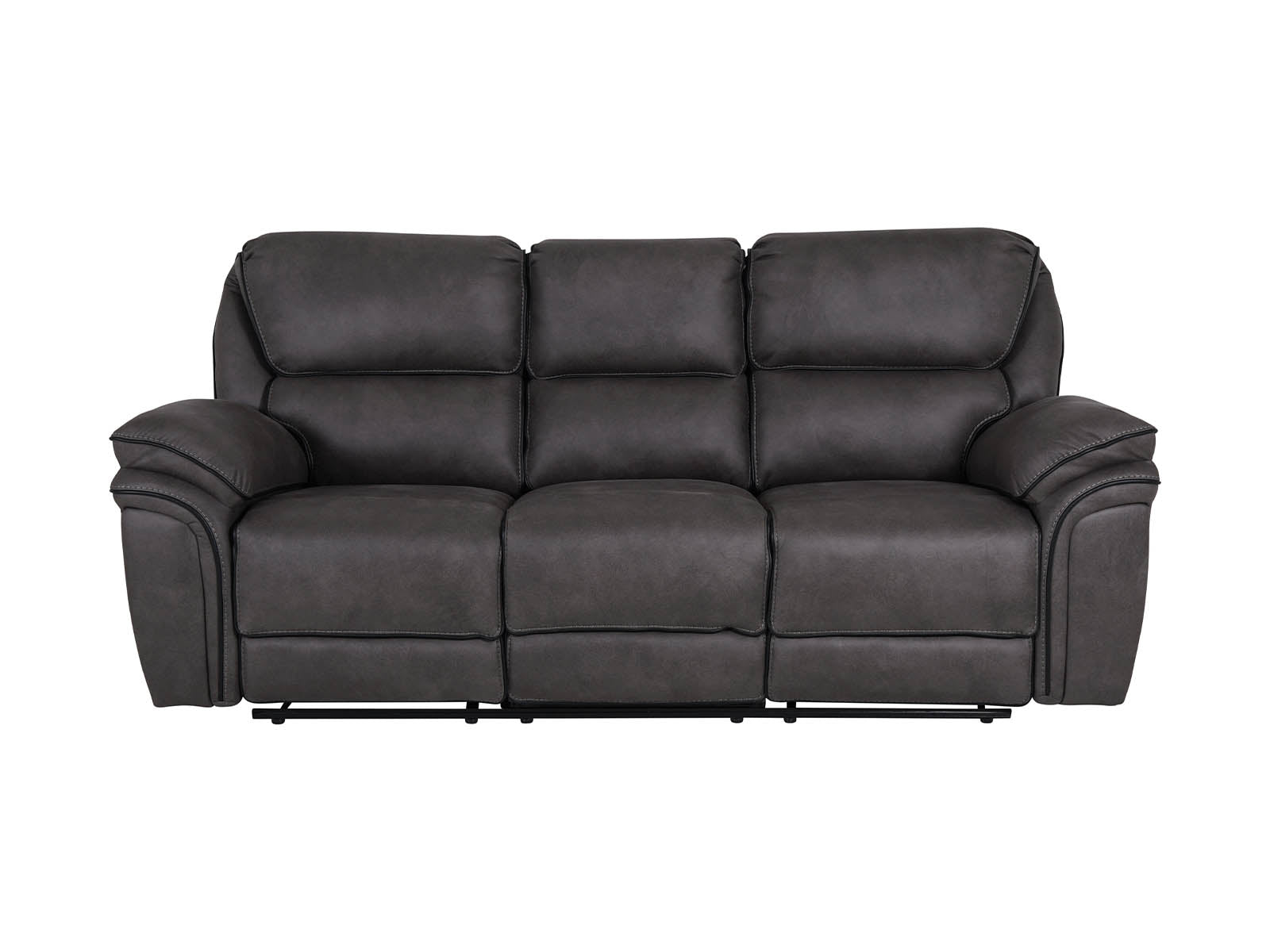 Monaco 3 Seater Recliner Sofa Grey Dante Furniture