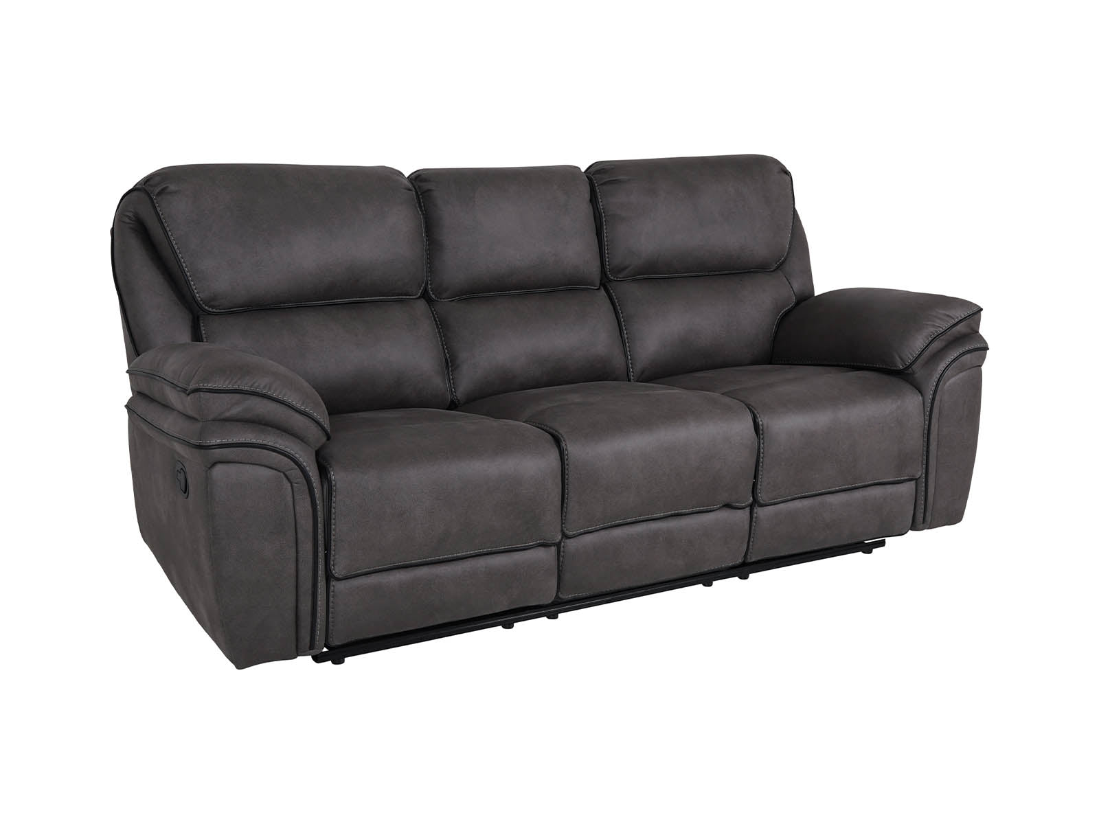  grey 3-seater recliner sofa