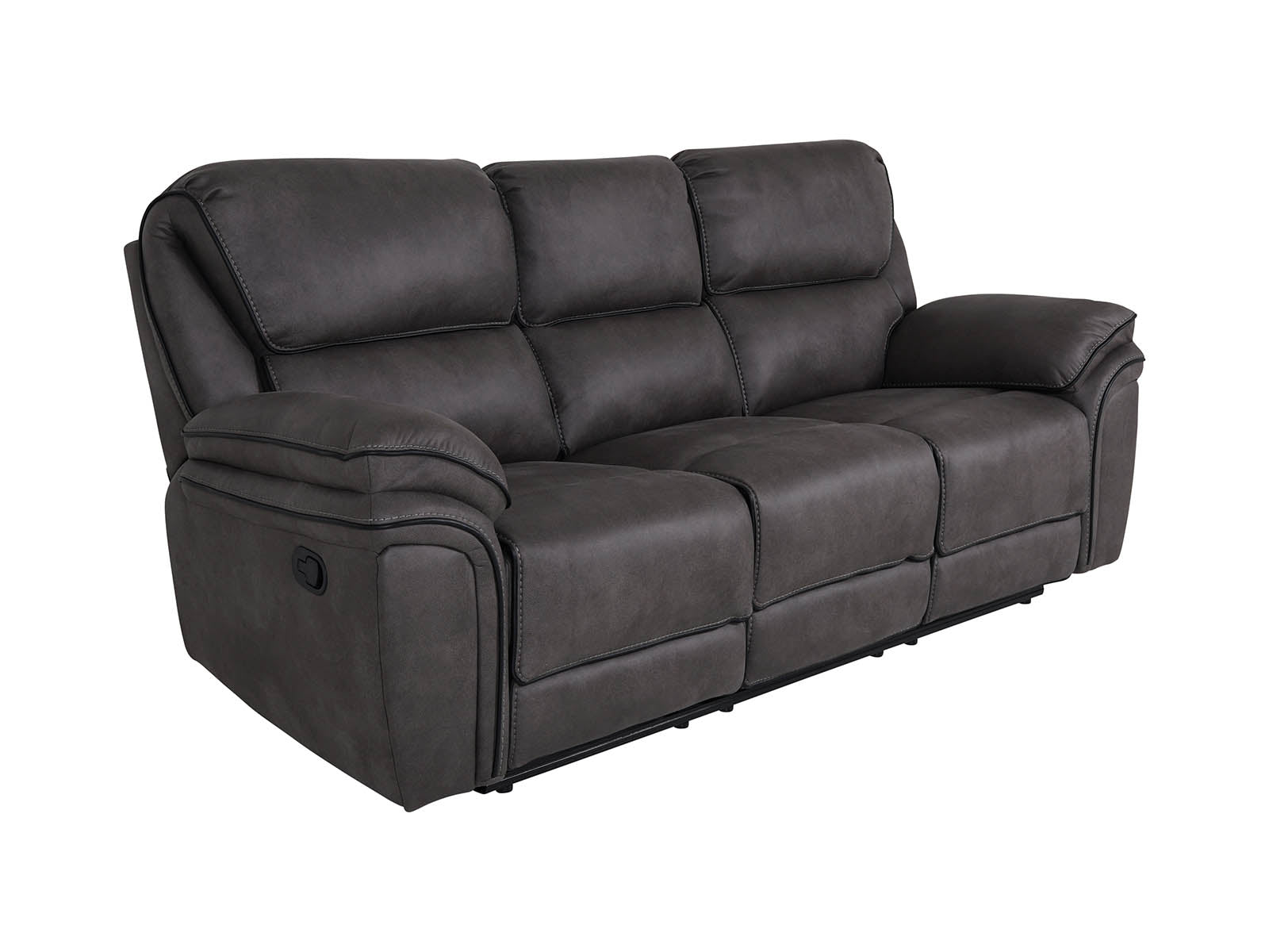  grey 3-seater recliner sofa