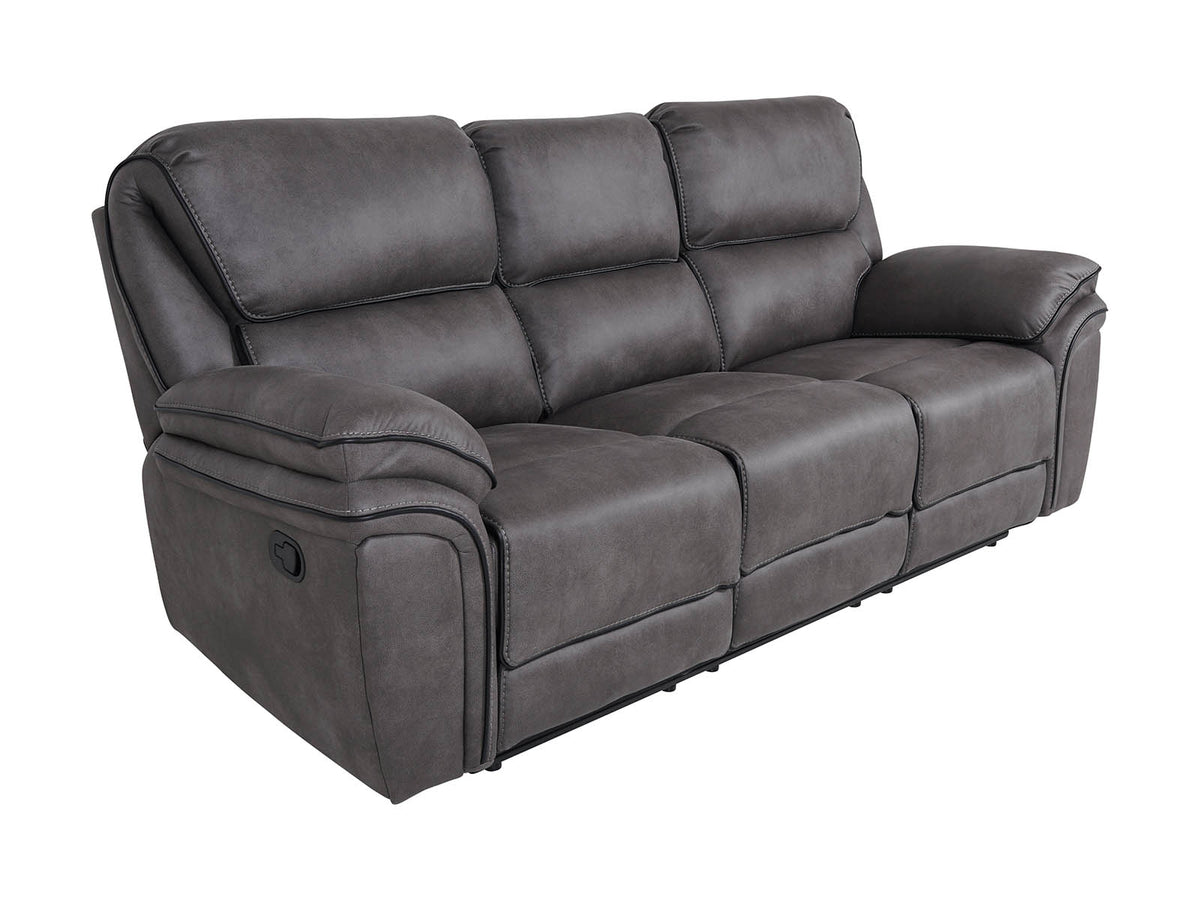  grey 3-seater recliner sofa
