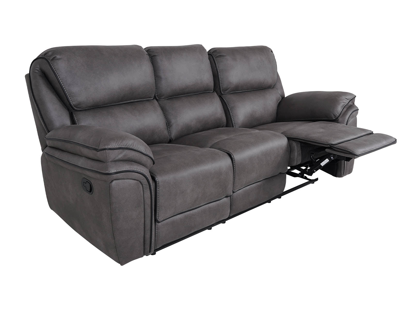  grey 3-seater recliner sofa