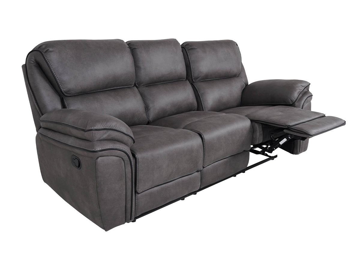  grey 3-seater recliner sofa
