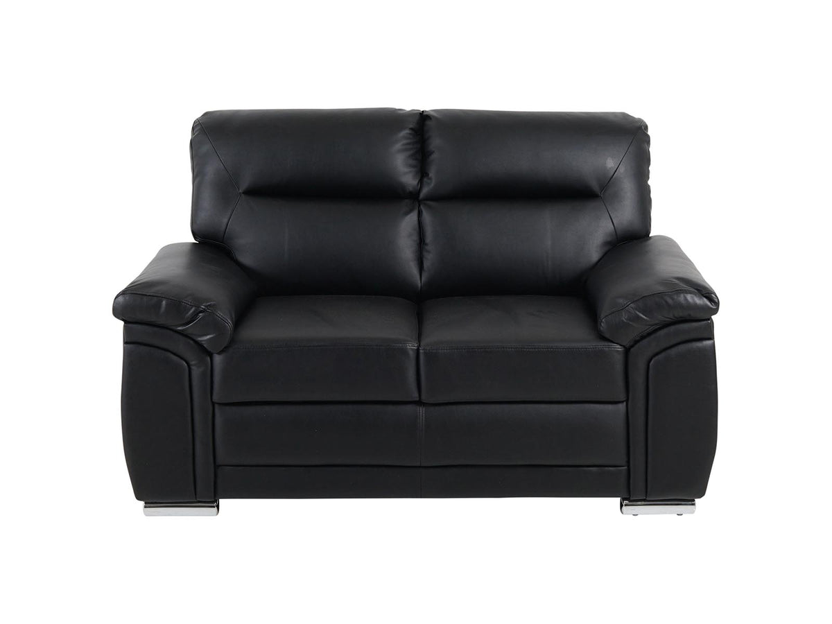 Ravenna 2 Seater Leather Sofa - Black | Dante Furniture