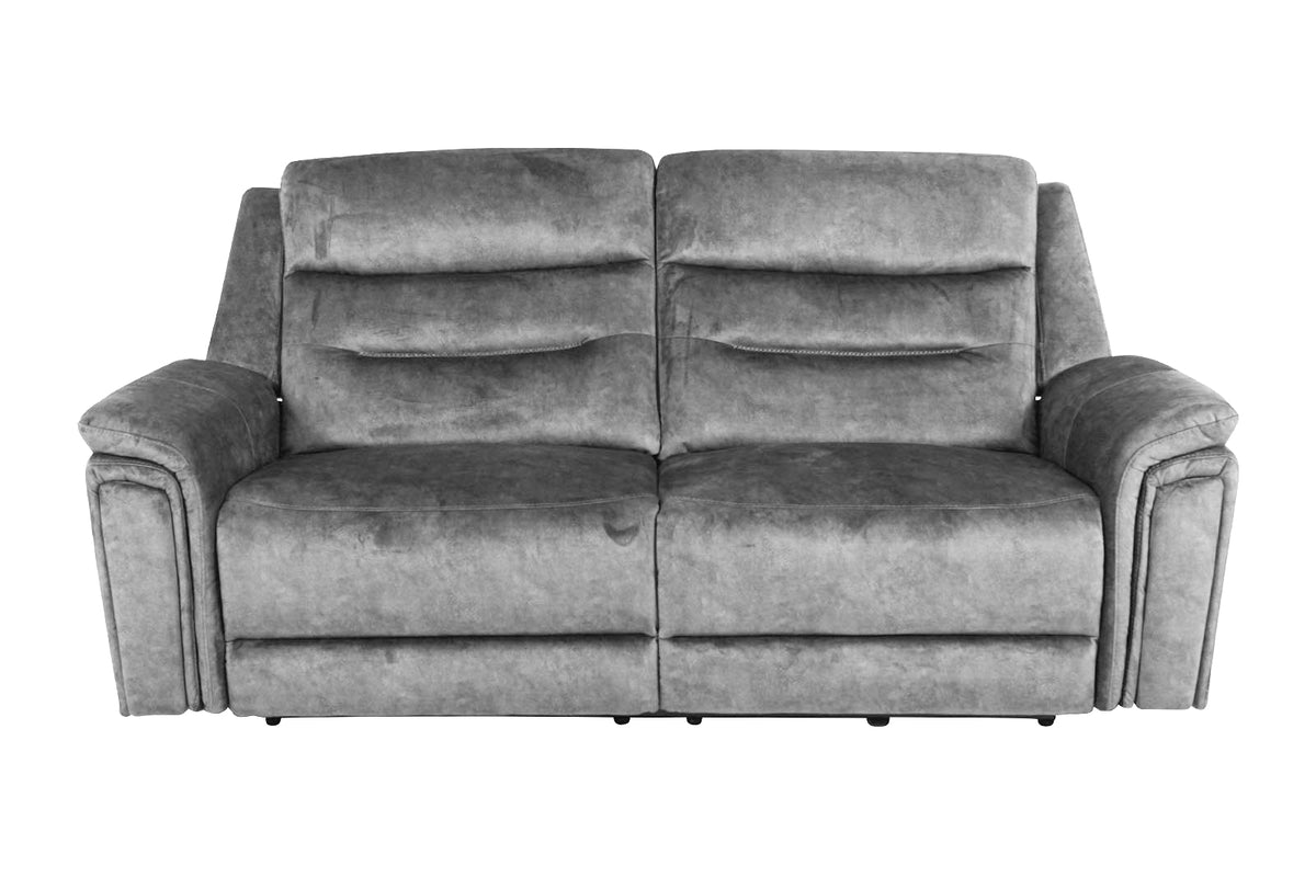 Berlin 3 Seater Power Recliner - Light Grey - Dante Furniture