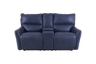 Gracie 2 Seater Smart Sofa Power Recliner With Console - Midnight Blue - Dante Furniture