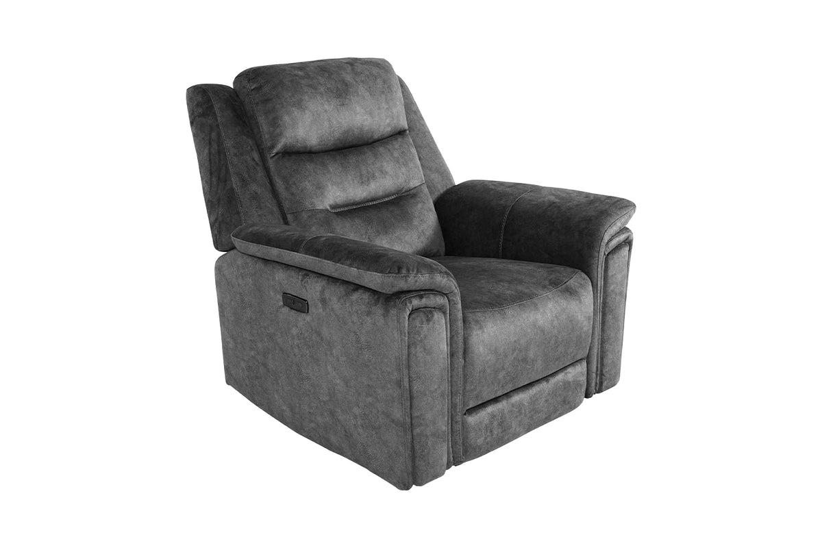 Berlin Power Recliner Armchair - Dark Grey - Dante Furniture