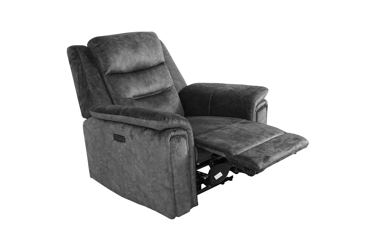 Berlin Power Recliner Armchair - Dark Grey - Dante Furniture