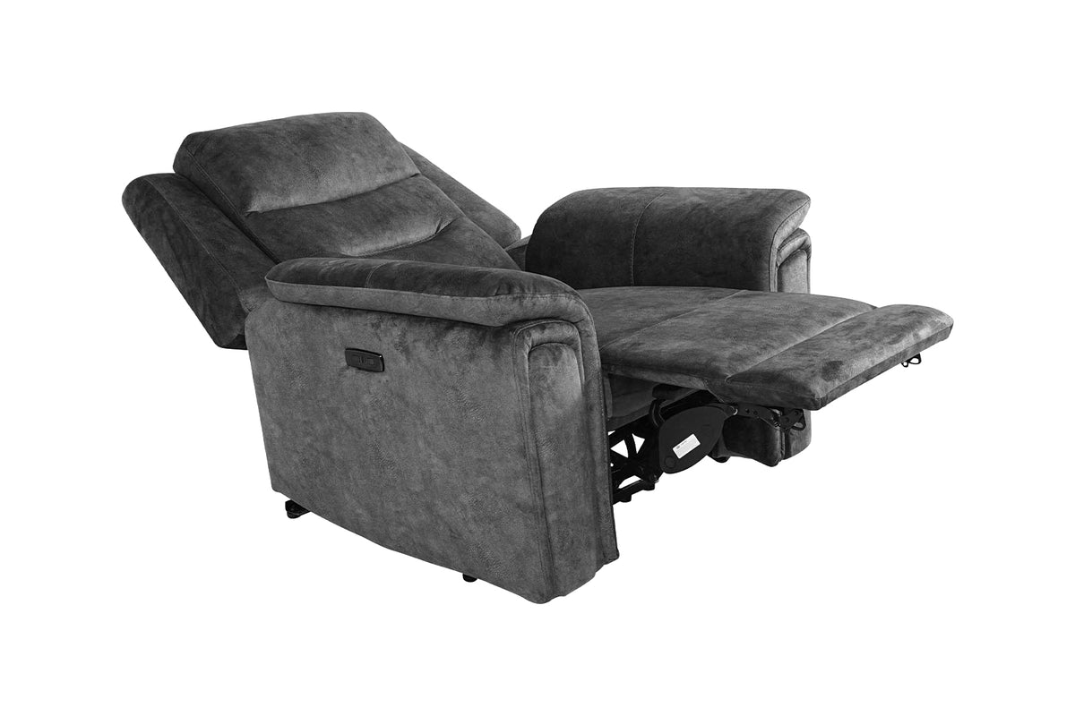 Berlin Power Recliner Armchair - Dark Grey - Dante Furniture