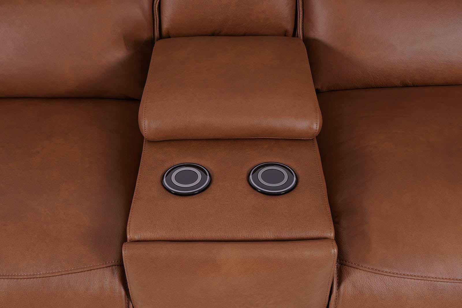 Gracie 2 Seater Smart Sofa Power Recliner With Console - Tan
