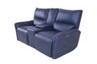 Gracie 2 Seater Smart Sofa Power Recliner With Console - Midnight Blue - Dante Furniture