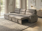 Verona Corner Sofa Bed Fabric LHF - Dark Grey - Dante Furniture