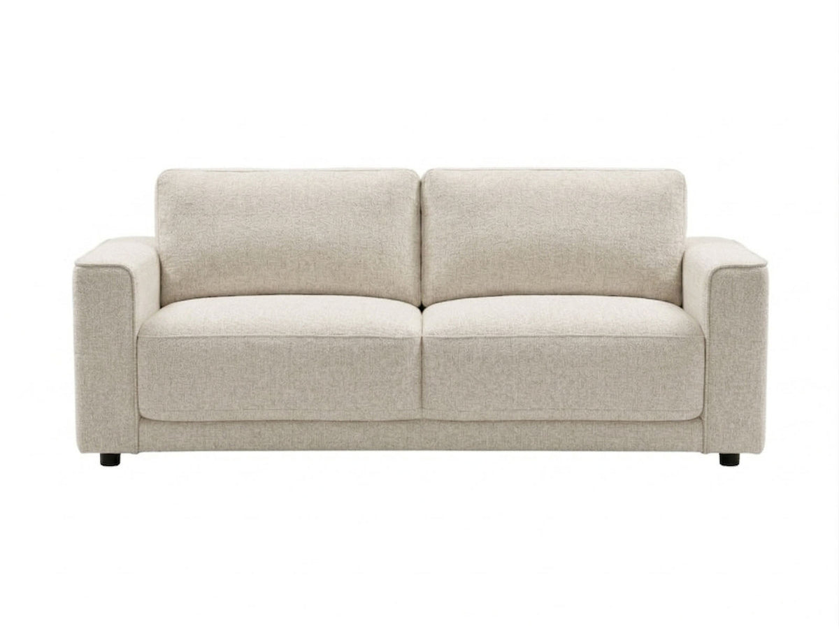 Luca oatmeal chenille 3 seater sofa – front view