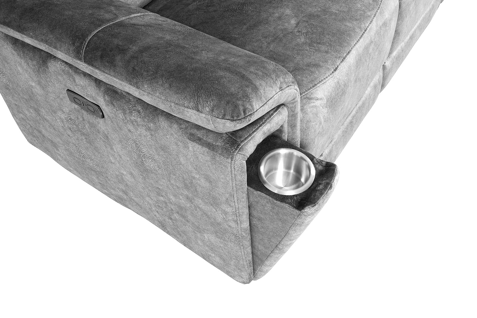 Berlin 2 Seater Power Recliner - Light Grey