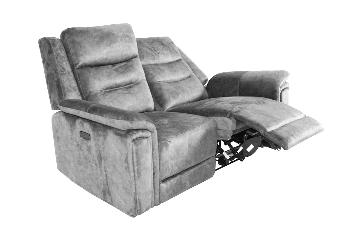 Berlin 2 Seater Power Recliner - Light Grey - Dante Furniture