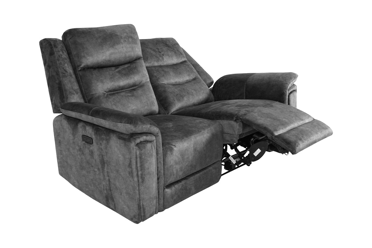 Berlin 2 Seater Power Recliner - Dark Grey - Dante Furniture